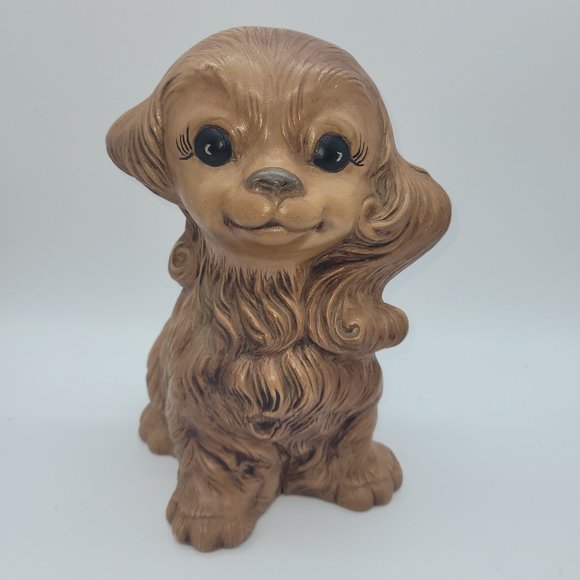 Vintage Cocker Spaniel? Ceramic Piggy Coin Bank - Picture 1 of 8